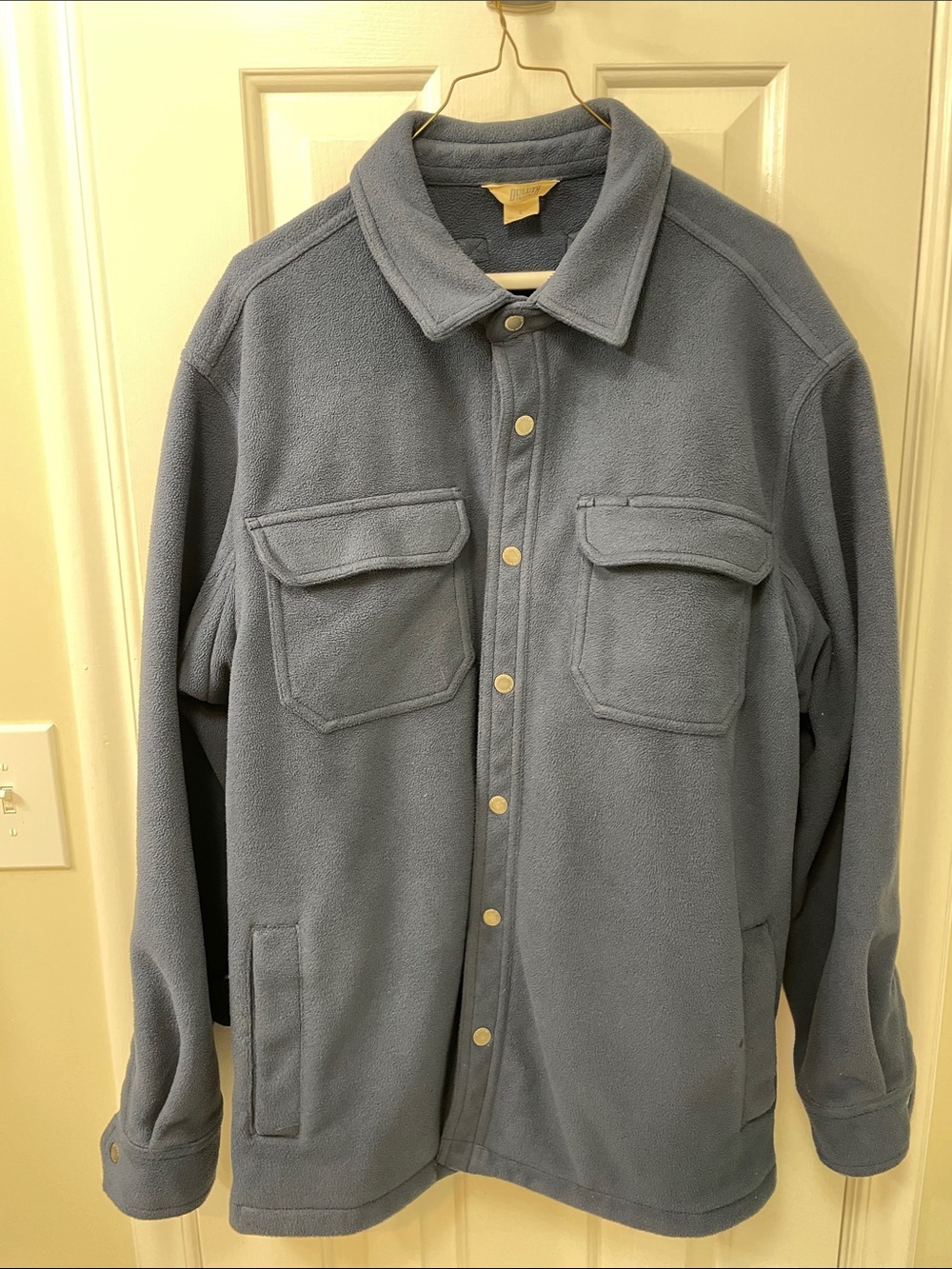 Duluth Trading Co Light Blue Fleece Shirt Jacket